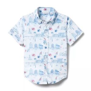 Janie And Jack Americana Poplin Button down shirt size 10